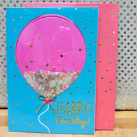 
              Pink Balloon Birthday Card
            