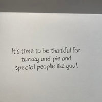 
              Happy Thanksgiving Pilgrims and Indians Card
            