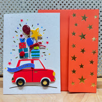 
              Car with Gifts Birthday Card
            