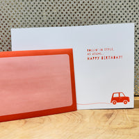 
              Car with Gifts Birthday Card
            