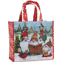 Gnomes Caroling Reusable Gift Bag M