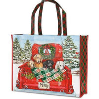 Red Truck w/labs Reusable Gift Bag XL