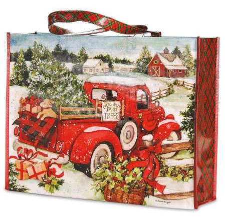 Red Truck w/Tree Reusable Gift Bag XL