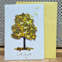 
              Gold Leaves and Butterflies Card
            