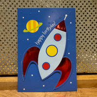 
              Spaceship Birthday Card
            