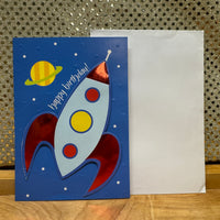 
              Spaceship Birthday Card
            