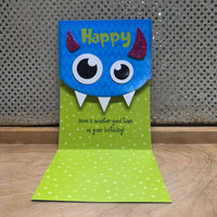 
              Blue Monster Birthday Card
            