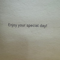 
              Blue and Coral Cake Birthday Card
            