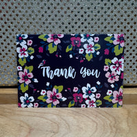 
              Black with Pink, Hot Pink and White Flowers
            