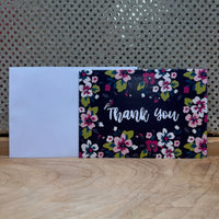 
              Black with Pink, Hot Pink and White Flowers
            
