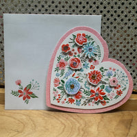 
              Heart Shaped Flowery Card
            