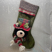 Black Bear Stocking - Green