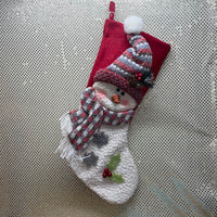 Red/Knit Cap Snowman Stocking