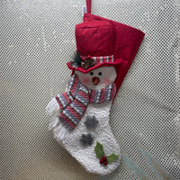 Red/Top Hat Snowman Stocking