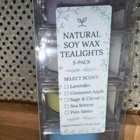 
              Natural Soy Wax Tealights - 5 Pack
            