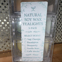 
              Natural Soy Wax Tealights - 5 Pack
            