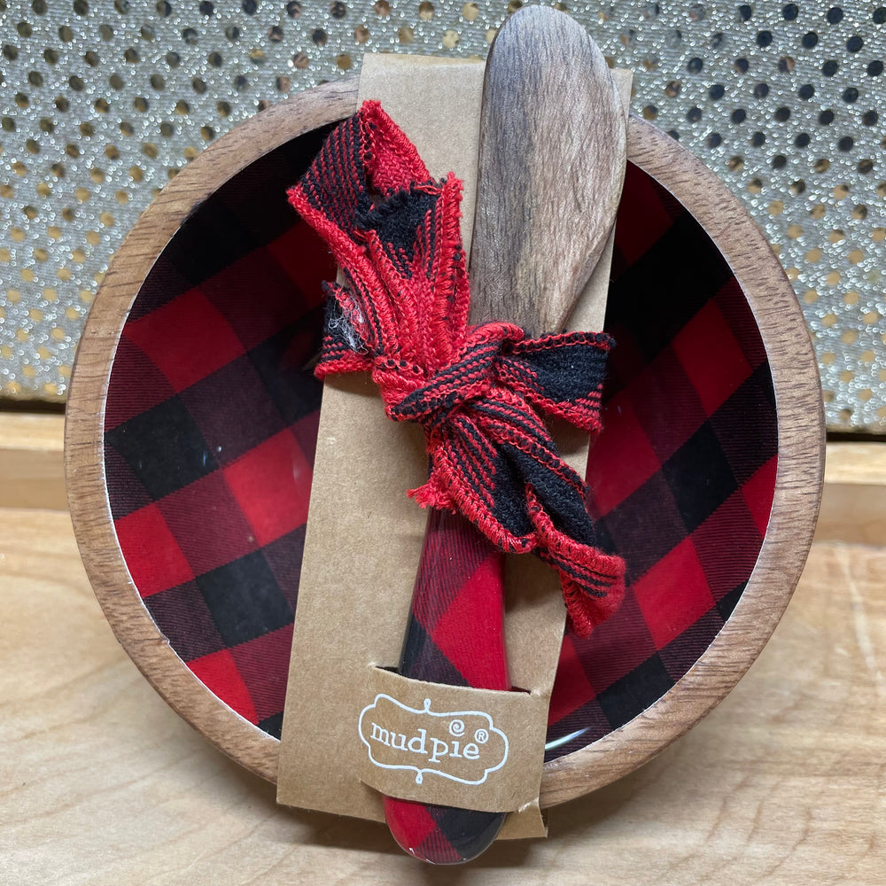 Red Buffalo Check Chip Dip Set