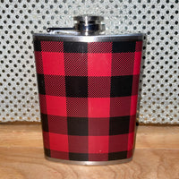 Buffalo Plaid Flask