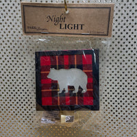 Plaid Bear Night Light