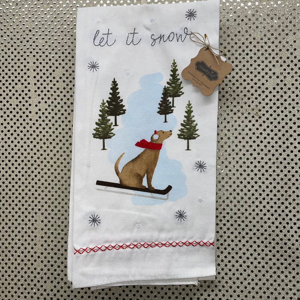 Let It Snow Vintage Towel