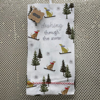 Dashing Thru the Snow Dishtowel