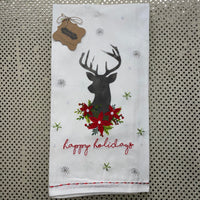 Deer Bust Embellished Towel