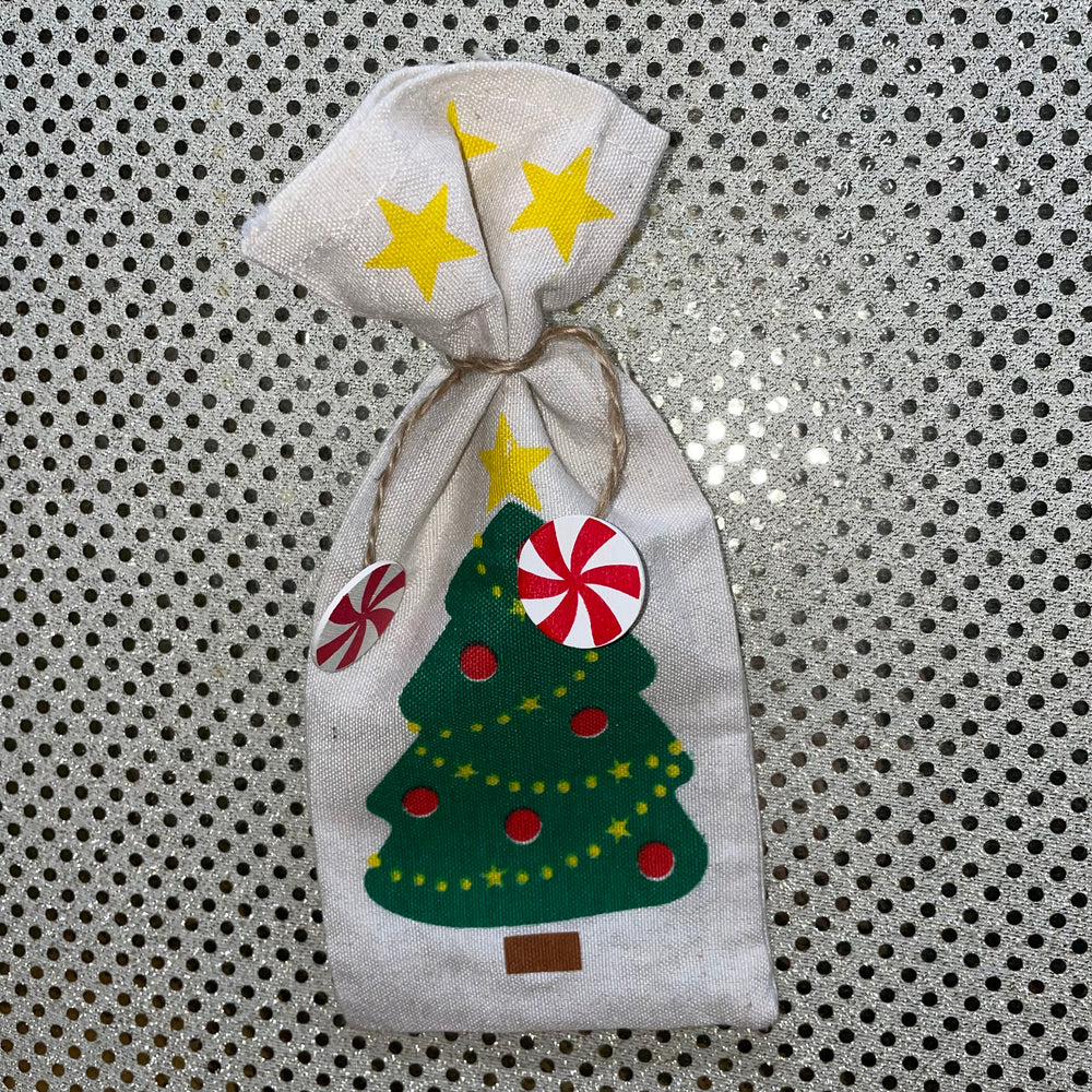 Small Tree Gift Bag/Peppermint Tie