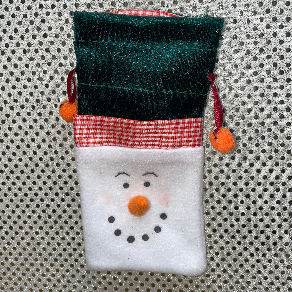 Snowman Drawstring Treat Bag