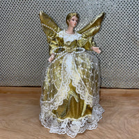 Angel Tree Topper Gold with lace