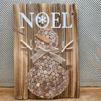 Snowman Cork Wall Plaque