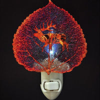 Real Leaf Night Light - Elk/Deer Iridescent Aspen