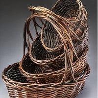Medium Stained Oval Willow Basket (4 Sizes)