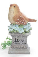 
              Bird on Pedestal with Mom Message
            