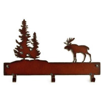 Rustic Iron Moose - 3 Hooks