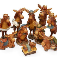 Moose Nativity Set - 10 Pc