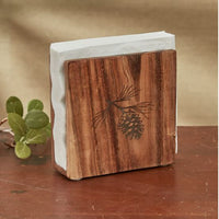 Rustic Bear Wood Napkin Holder