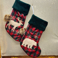 Christmas Silhouette Embroidered Stockings