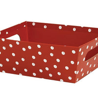 Red White Dots Market Tray