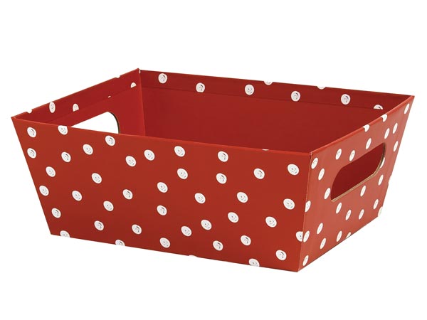 Red White Dots Market Tray