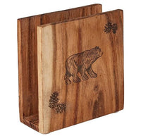 
              Rustic Bear Wood Napkin Holder
            