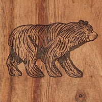 Rustic Bear Wood Napkin Holder