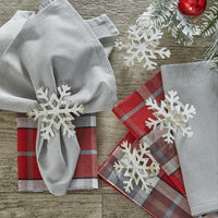 White Snowflake Napkin Rings