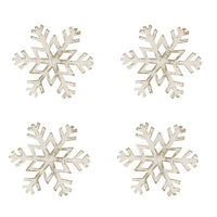 White Snowflake Napkin Rings