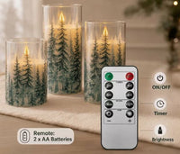 
              Winter Forest LED Flameless Candle Set
            