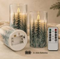 
              Winter Forest LED Flameless Candle Set
            