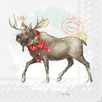 Woodland Moose Beverage Napkins