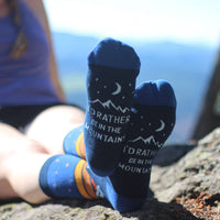 
              I'd Rather Be In The Mountains Socks
            