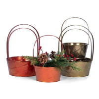 
              Red or Gold Metal Basket (3 sizes)
            