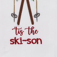 
              Tis The Ski-Son Embroidered Dishtowel
            