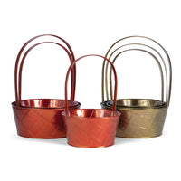 
              Red or Gold Metal Basket (3 sizes)
            